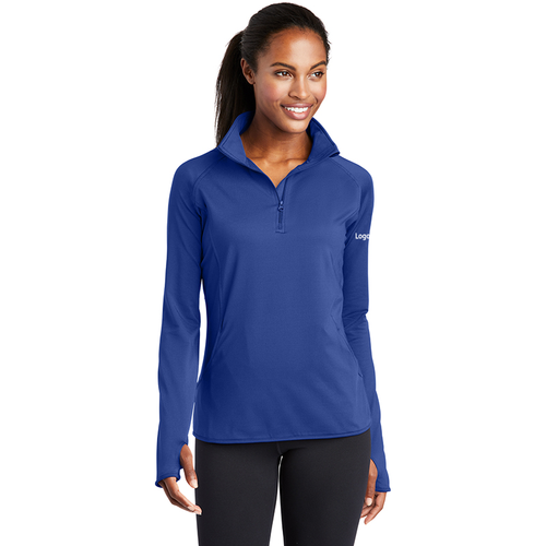 Sport-Tek Ladies Sport-Wick Stretch 1/2 Zip Pullover  image thumbnail
