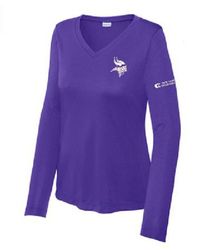 Image of Ladies Long Sleeve Competitor Vneck Tee