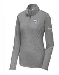 Image of Ladies Tri Blend 1/4 Zip Pullover