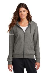 Image of Nike Women's Club Fleece Sleeve Swoosh Full-Zip Hoodie