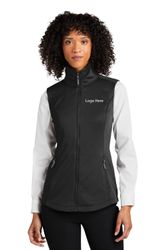 Image of Port Authority Ladies Collective Smooth Fleece Black Vest