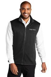 Image of Port Authority Collective Smooth Fleece Black Vest