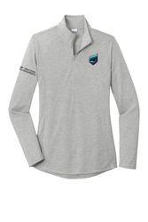 Image of Sport-Tek Ladies PosiCharge Tri-Blend Wicking 1/4 Zip Pullover 