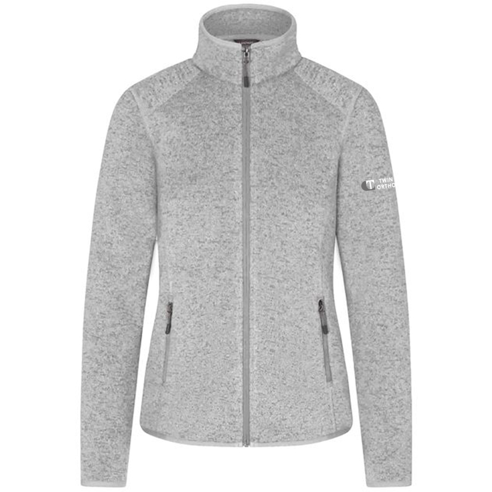 Ladies Ashton Sweater-Knit Fleece Jacket primary image