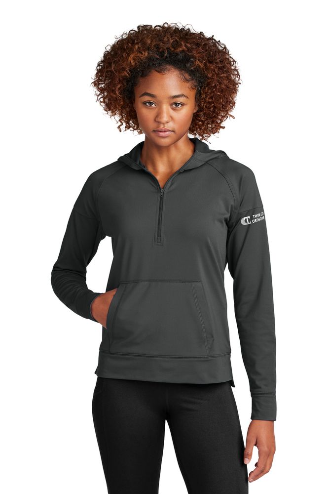 Sport-Tek Ladies Sport-Wick Stretch 1/2-Zip Hoodie primary image