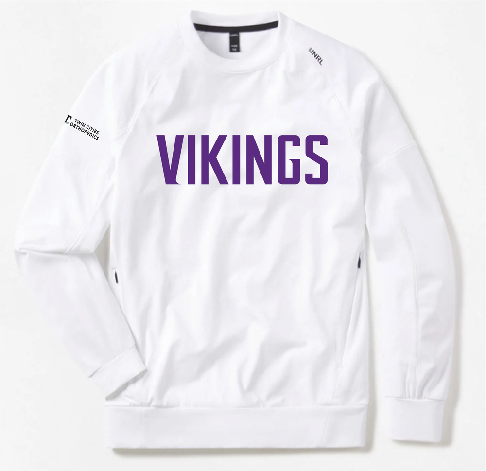Vikings UNRL Unisex Crossover White Crewneck primary image