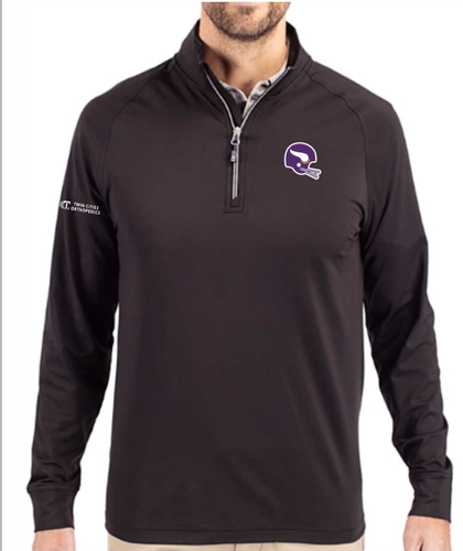 Cutter & Buck Men's Adapt Soft Knit Stretch ¼ Zip - Black image thumbnail