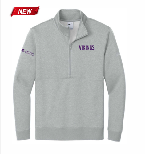 Vikings Nike Club Fleece Sleeve Swoosh 1/2-Zip image thumbnail