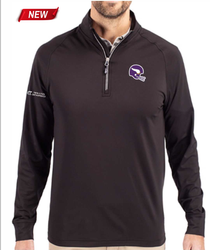 Image of Cutter & Buck Men's Adapt Soft Knit Stretch ¼ Zip - Black