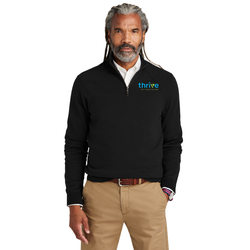 Image of Brooks Brothers Cotton Stretch 1/4-Zip Sweater