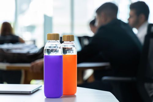 Glass Bottle with Sleeve  image thumbnail