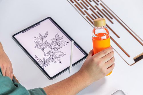 Glass Bottle with Sleeve  image thumbnail