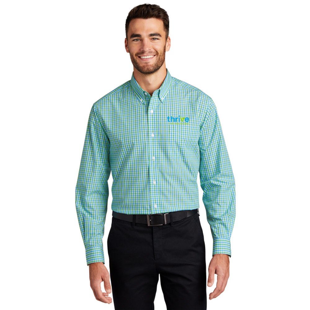 Port Authority® Long Sleeve Gingham Easy Care Shirt  primary image