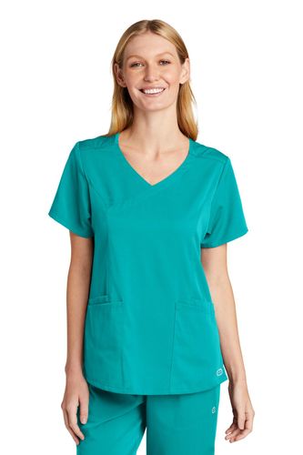 WonderWink Women's Premiere Flex Mock Wrap Top  image thumbnail