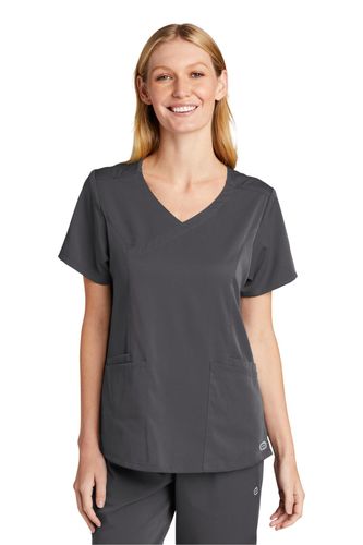 WonderWink Women's Premiere Flex Mock Wrap Top  image thumbnail
