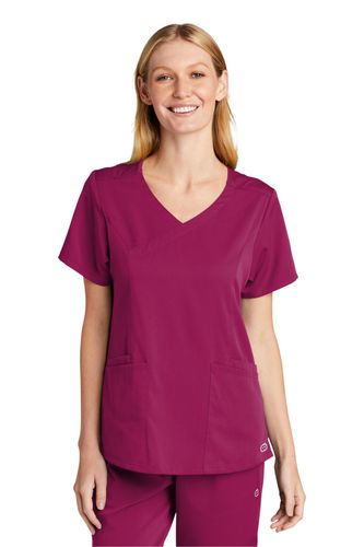 WonderWink Women's Premiere Flex Mock Wrap Top  image thumbnail