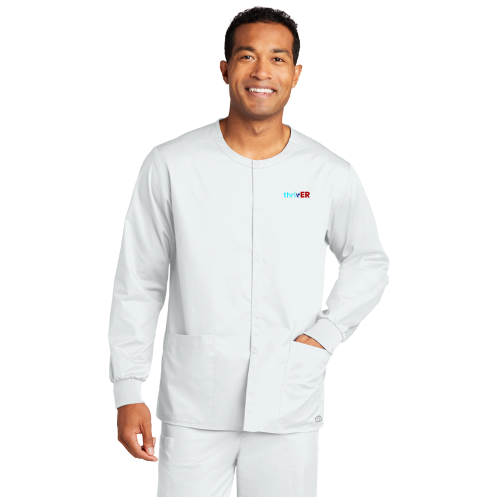 WonderWink Unisex WorkFlex Snap-Front Scrub Jacket  primary image
