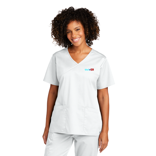 WonderWink Women's WorkFlex Mock Wrap Top image thumbnail
