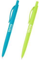 Image of Rubberized Blue/Green Click Pen (Pack of 20)