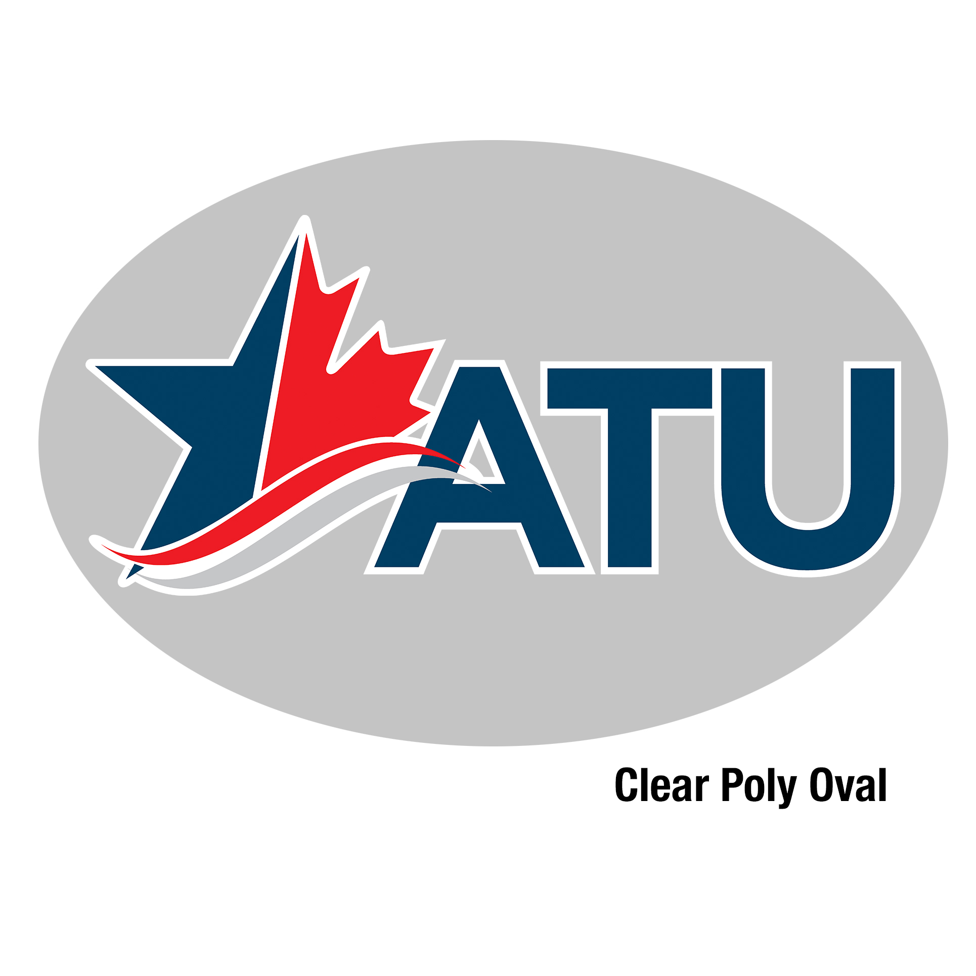 Image of 4x6 Oval Inside Window Sticker – ATU Logo