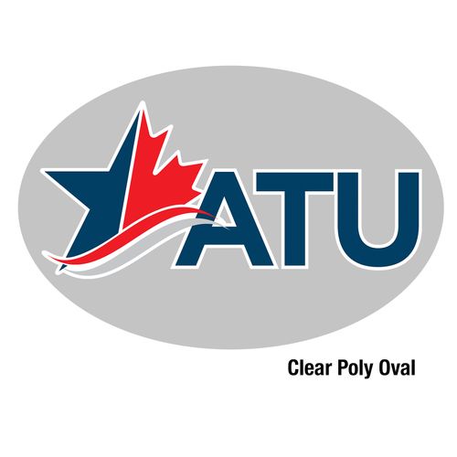 4x6 Oval Inside Window Sticker – ATU Logo image thumbnail