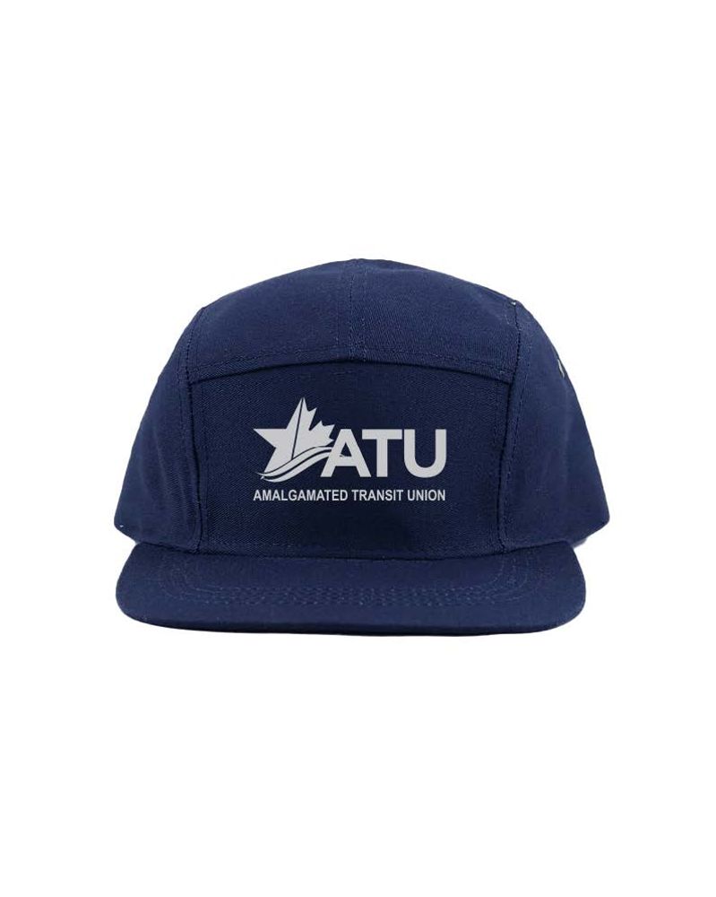 5 Panel Navy Camper Hat – ATU Logo primary image