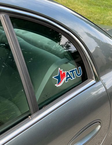 4x6 Oval Inside Window Sticker – ATU Logo image thumbnail