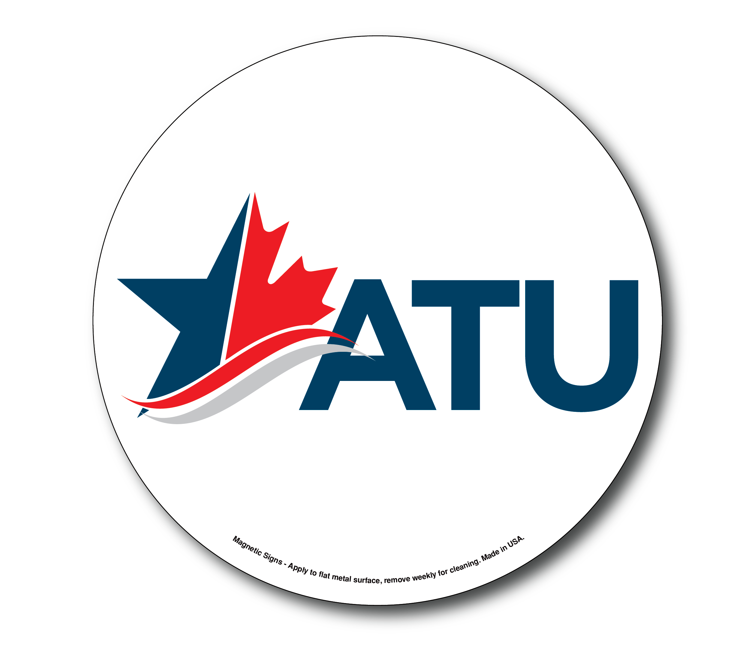 Image of Round Car Magnet – ATU Logo