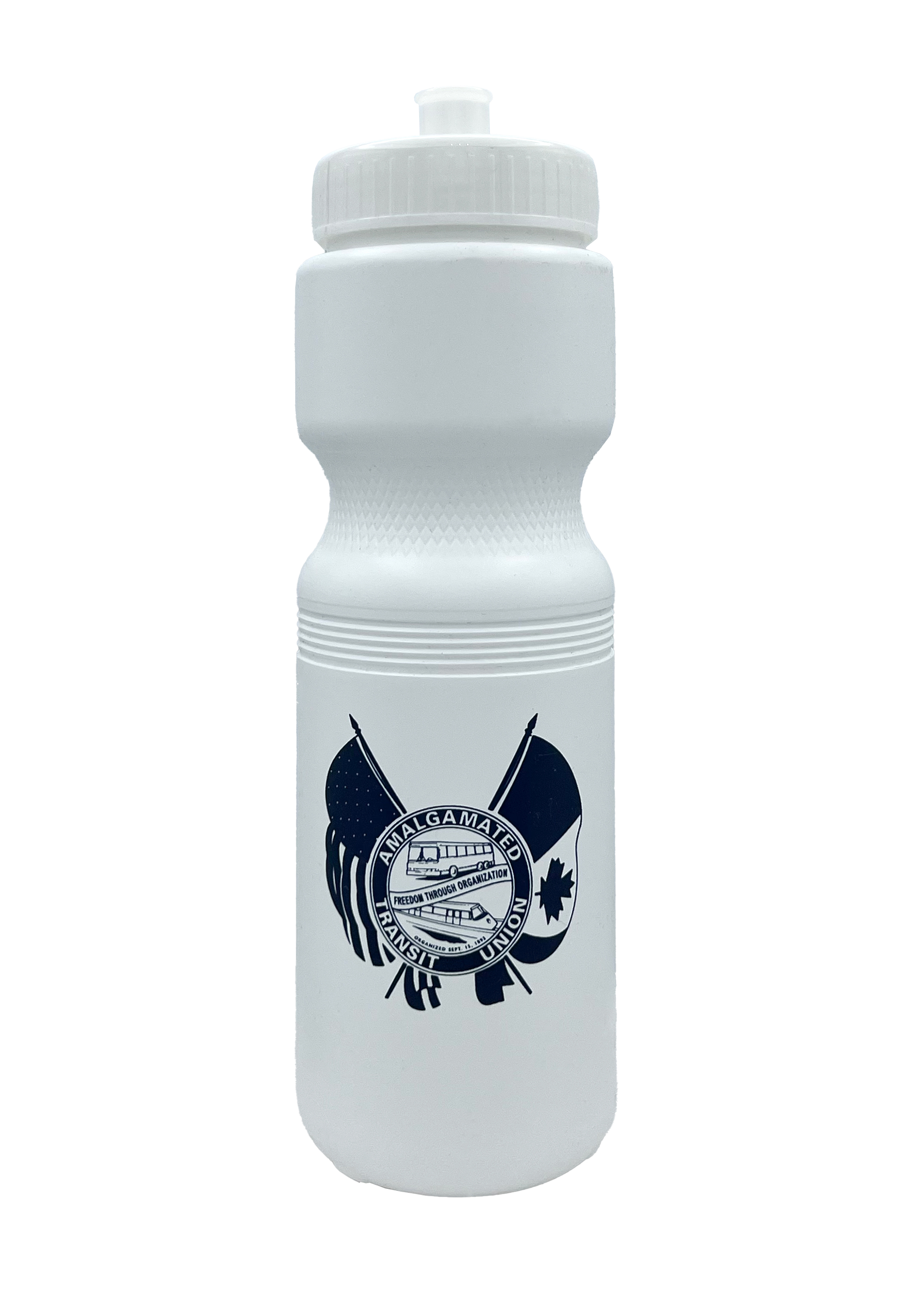 Image of White 28oz Bike Bottle – Traditional Seal