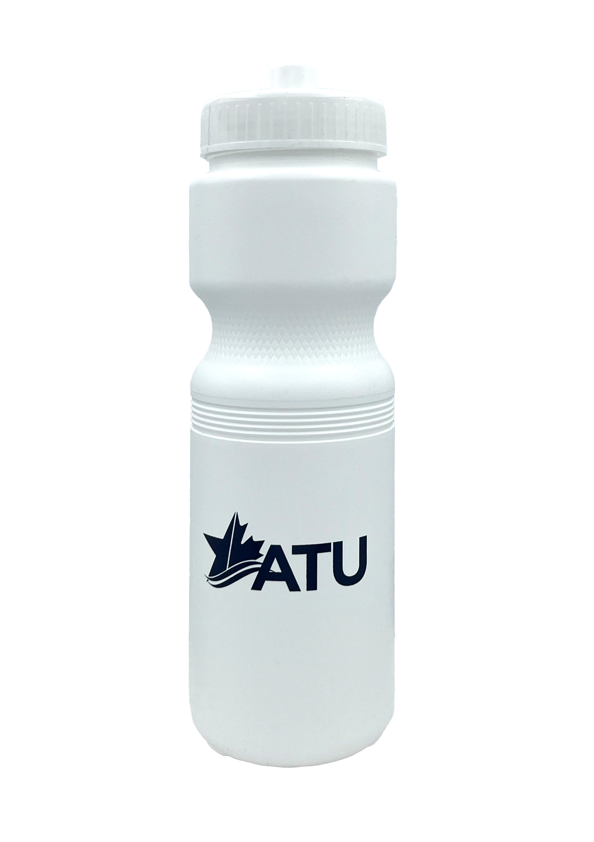 Image of White 28oz Bike Bottle – ATU Logo