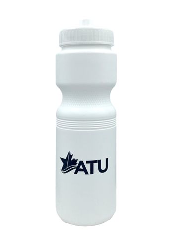 White 28oz Bike Bottle – ATU Logo image thumbnail