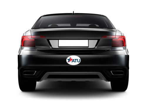 4x6 Oval Bumper Sticker – ATU Logo image thumbnail