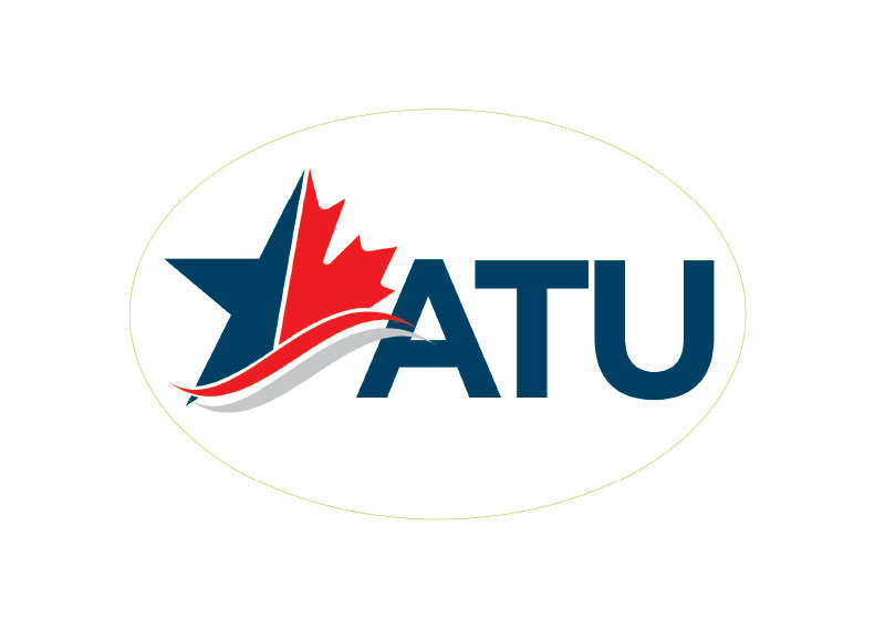 Image of 4x6 Oval Bumper Sticker – ATU Logo
