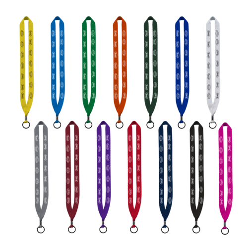 3/4" Polyester Lanyard with Metal Crimp & Split-Ring image thumbnail
