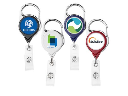 Opaque Carabiner Badge Reel with Belt Clip image thumbnail