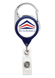 Image of Opaque Carabiner Badge Reel with Belt Clip