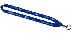 Image of 3/4" Polyester Lanyard with Metal Crimp & Split-Ring