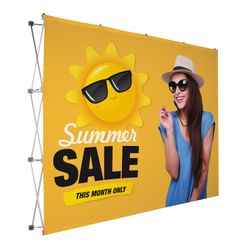 Image of 10' Straight Splash Floor Display Face Kit (Polyester Knit)