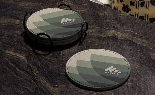 Coasters - SET OF 4 COASTERS IN A HOLDER image thumbnail