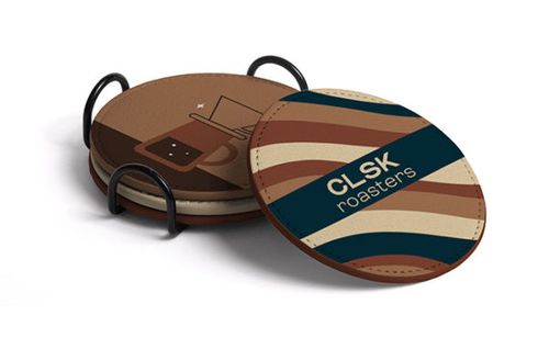 Coasters - SET OF 4 COASTERS IN A HOLDER image thumbnail