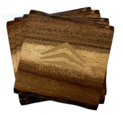 Image of Acacia Wood Coaster: 4 Piece Set