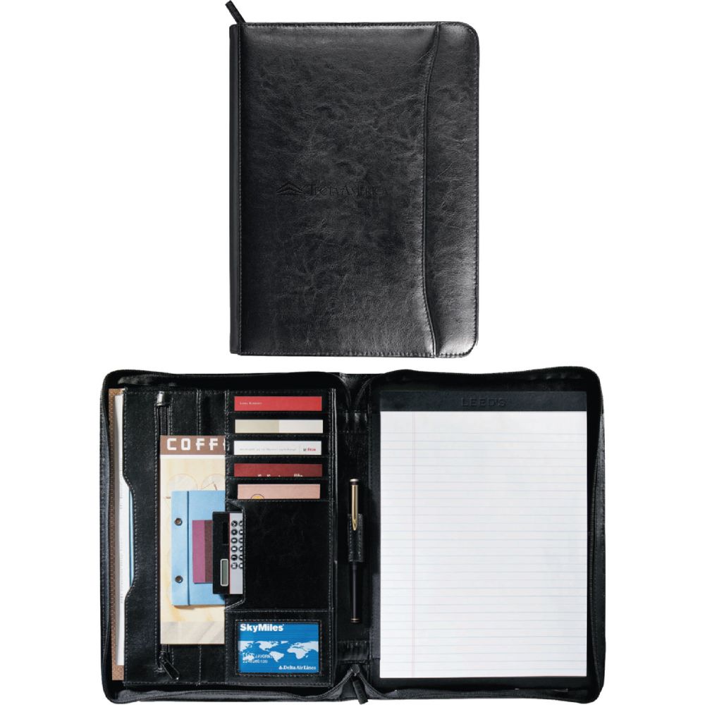 Renaissance Leather Zippered Padfolio primary image