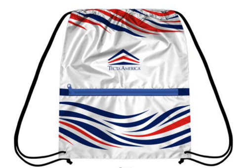 Recycled Zippered Drawstring Bags image thumbnail