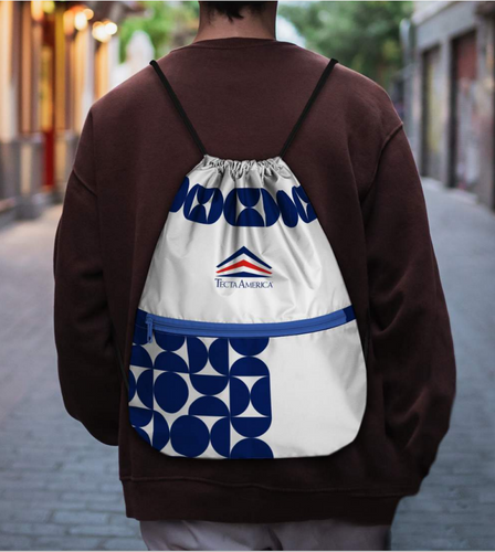 Recycled Zippered Drawstring Bags image thumbnail