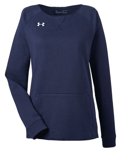 [2 color] Under Armour Ladies' Hustle Fleece Crewneck Sweatshirt  image thumbnail