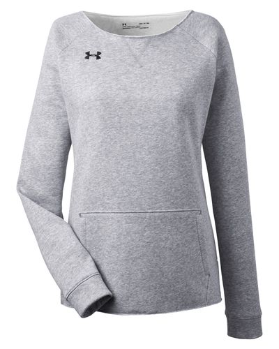 [2 color] Under Armour Ladies' Hustle Fleece Crewneck Sweatshirt  image thumbnail