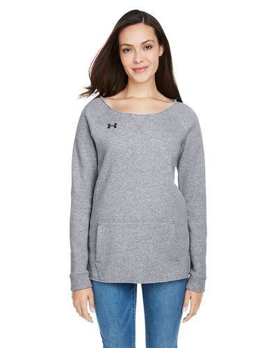 [2 color] Under Armour Ladies' Hustle Fleece Crewneck Sweatshirt  image thumbnail