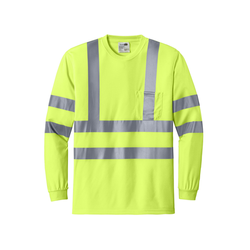 Image of CornerStone® ANSI 107 Class Snag-Resistant Reflective Long Sleeve T-Shirt