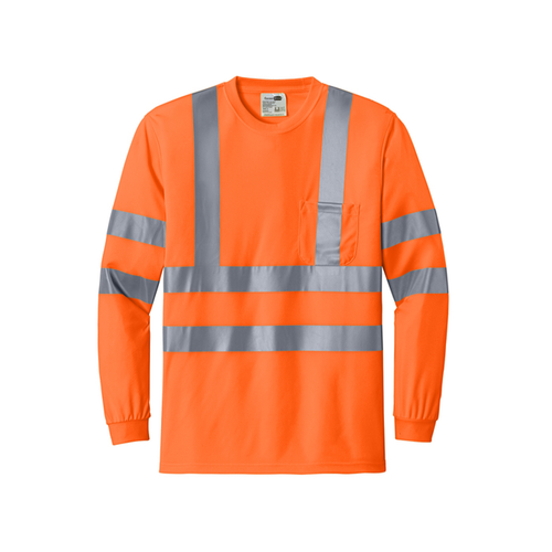 CornerStone® ANSI 107 Class Snag-Resistant Reflective Long Sleeve T-Shirt image thumbnail