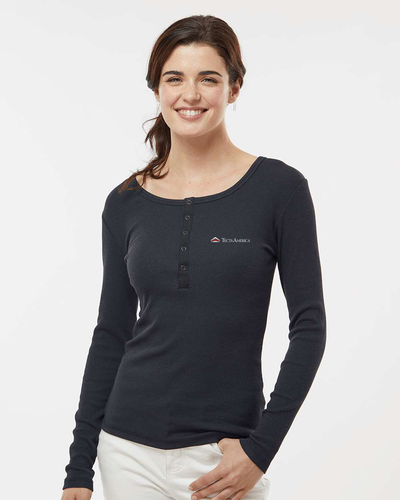 Boxercraft Women's Long Sleeve Henley  image thumbnail